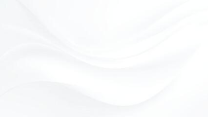 Obraz premium White wavy abstract background with smooth curves and subtle shading effects overall design