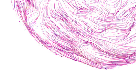 Dynamic pink lines swirl and flow on a white background, creating an abstract and elegant motion gra © vegefox.com