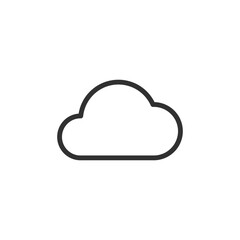 Fototapeta premium Cloud, linear style icon. Online storage and cloud service. Editable stroke width