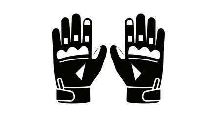Fototapeta premium Black Motorcycle Racing Gloves Pair.