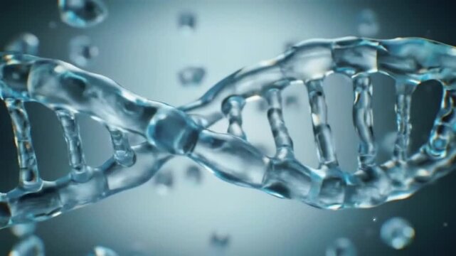 DNA double helix structure model.