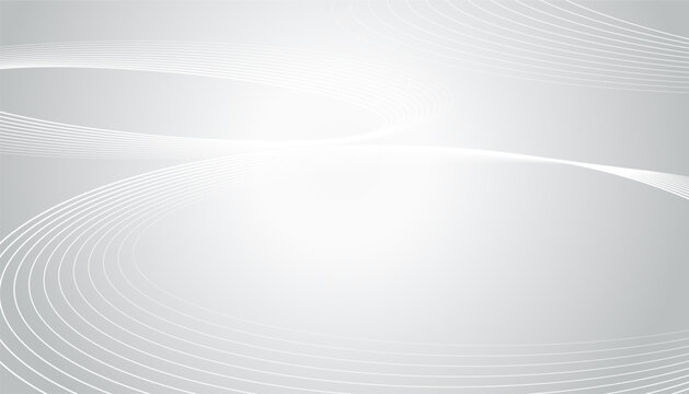 Abstract white curve line up on gray gradient copy space background, Vector illustration