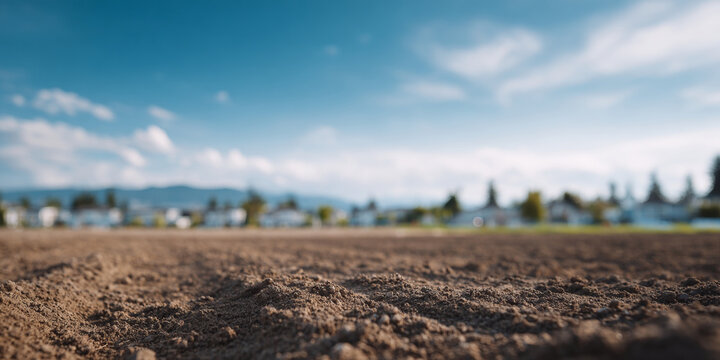 Close-up of freshly plowed farmland soil