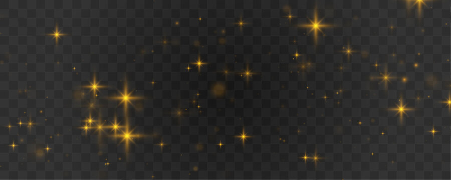 Bright golden dust with luminous streaks and haze. Cheerful glow forms energy. Perfect design element for banners. vector