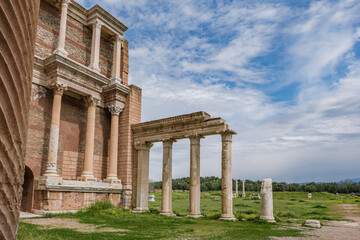 Fototapeta premium Ancient City of Sardis in Manisa, Turkey – Lydia Civilization Ruins