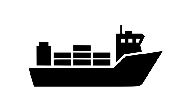 Isometric cargo ship vector illustration 3D international logistics container vessel isolated on white background