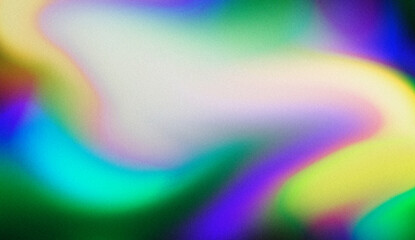 Fototapeta premium Abstract vibrant gradient background with soft glow and grain texture, colorful fluid blur, luminous aurora backdrop for wallpaper, UI design and advertising