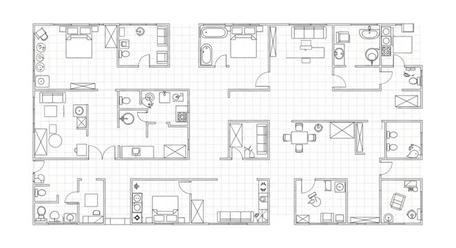 Architectural floor plan drawing of a house layout.