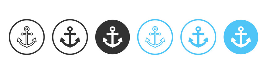 Travel tourism vacation trip journey holiday anchor marine nautical ship sea ocean icons set with harbor port sailing and maritime symbols isolated on transparent background © TanyaK