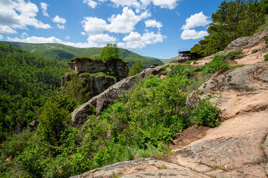 The Avatar Rocks in the Caucasus mountains, near the road to Dzhily-Su at summer