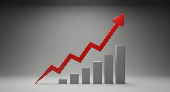 Increasing business growth and success chart