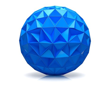Blue Triangular Sphere.