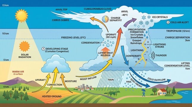 The Water Cycle A Comprehensive Explanation of Atmospheric Processes and Precipitation