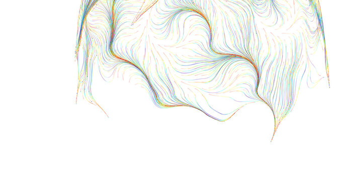 Abstract colorful swirls on white, perfect for backgrounds, patterns, or artistic designs