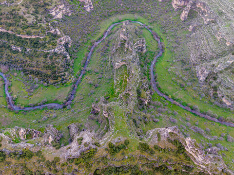 Scenic View of Ulubey Canyon in Uşak, Turkey