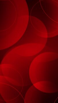 Ruby red circular backdrop translucent bubbles, glowing gradient layers, stylish minimal texture. love invitation screens, presentation titles, celebration loops, beauty promos, clean graphic overlays