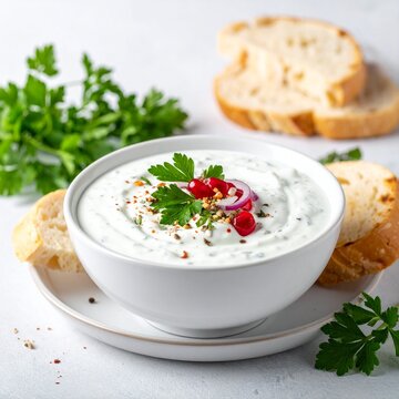 Tzatziki mit Brot griechischer Dip