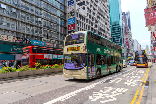 25 April 2026 Colourfully Decorated Double Decker Bus on Nathan Rd Roadin Mongkok Hong Kong China Double-Decker Bus
