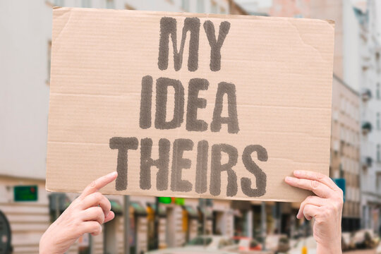 "My Idea Theirs" Content creators frequently find their original work reposted by larger accounts without attribution or permission. CREATOR. THEFT. CONTENT. REPOST. ATTRIBUTE.