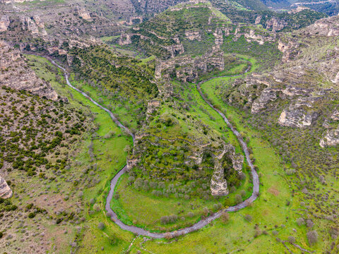 Scenic View of Ulubey Canyon in Uşak, Turkey