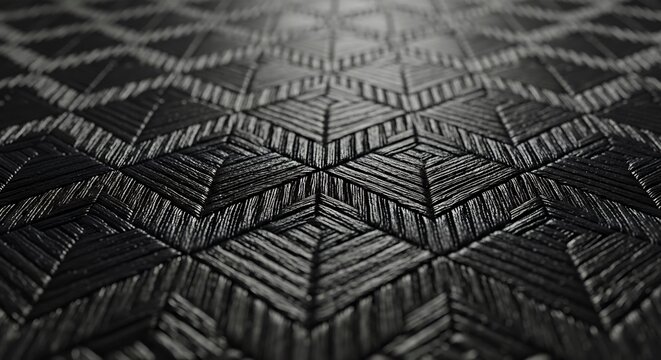 Abstract Geometric Pattern Dark Textured Surface Close Up.