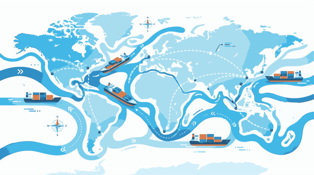 Global Shipping Logistics Map