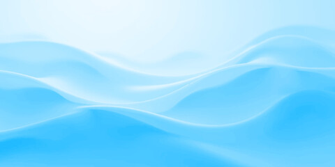 Fototapeta premium An abstract blue background design featuring flowing water waves and soft liquid curves in a vector illustration motion pattern