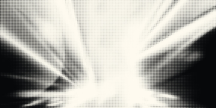 Halftone dots lightning explosion pop art comic background. Vector Illustration%09