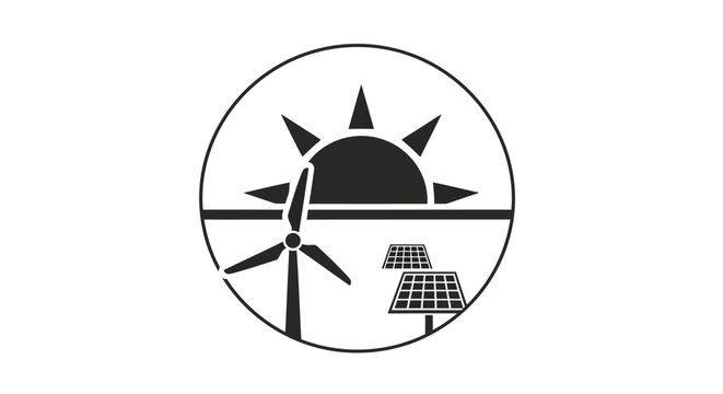 Renewable Energy Logo Design Concept.