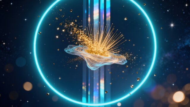 Cosmic energy burst in neon ring