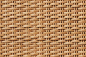 Obraz premium Woven rattan texture background closeup.