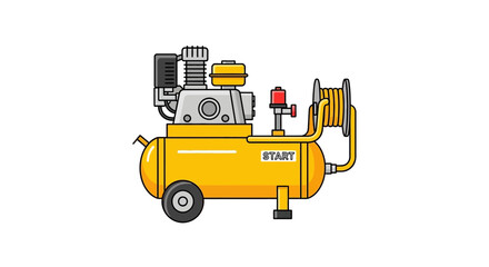 Naklejka premium Essential industrial air compressor icon for workshop and construction tasks