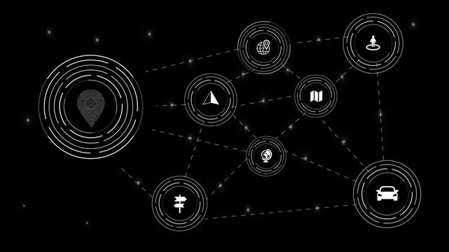 Futuristic digital compass with glowing strategy text, metallic navigation tool for business planning, blue neon light concept for corporate direction
