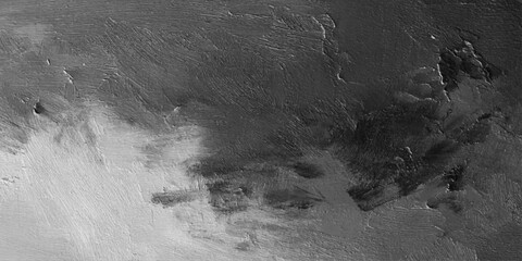A weathered black and white abstract texture resembling old paper with a grunge pattern of cold mountain snow and frozen winter ice © hossain