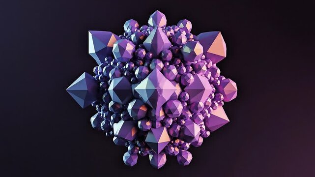 low poly shapes shifting, gradient light, clean geometry, smooth motion loop