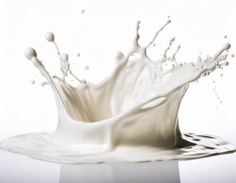 milk splash isolated on white background