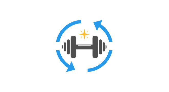 Fitness motivation with dumbbell exercise.