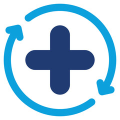 Obraz premium Treatment Blue Combination Icon