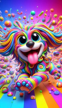 perrito arcoiris