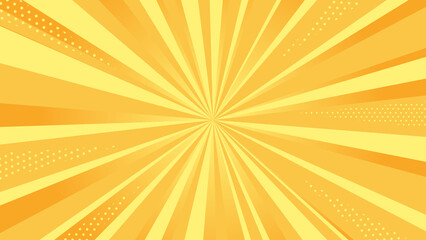 Fototapeta premium Yellow radial burst abstract background sunburst rays energetic backdrop 黄色 放射線 背景