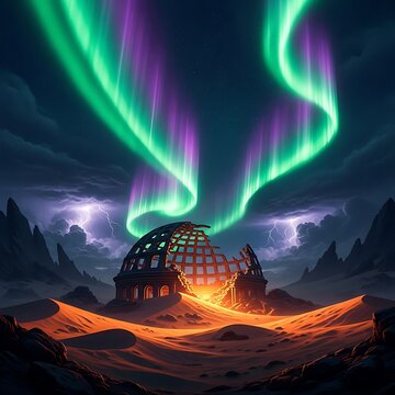 Aurora over Ruins. (91)