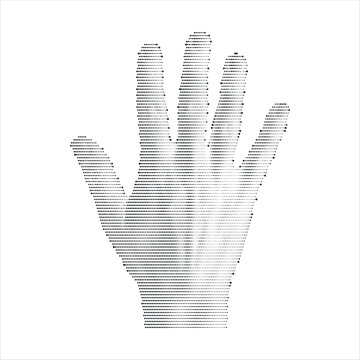 Minimalist handwritten typography with binary code