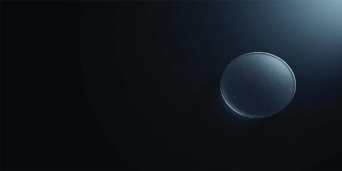 Planet Earth and Moon in Space with Sunlight, Stars and Dark Sky Illustration of Solar System, Universe, Galaxy and Blue Atmosphere © MRIDUL