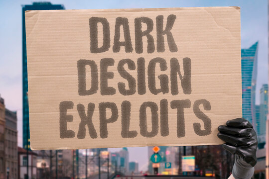 "Dark Design Exploits" Intentionally misleading product design patterns extract unintended purchases from users by exploiting cognitive shortcuts. DARK. PATTERN. DESIGN. COGNITIVE. EXPLOIT.