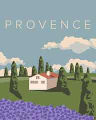 Provence France travel poster, banner, cover © Kristina Bilous