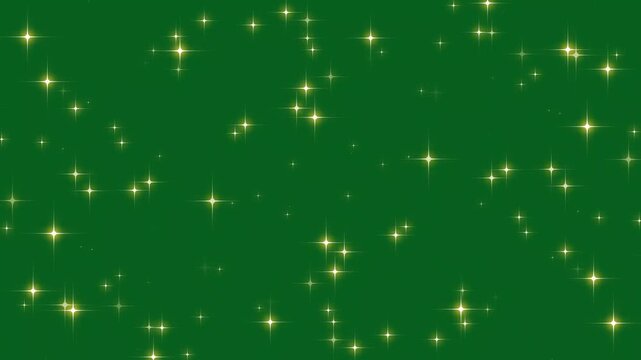 Gold glitter line with sparkling texture. golden shimmering light, stars sequins sparkles and glittering glow foil background, shimmer particle motion design on a transparent chroma key green screen