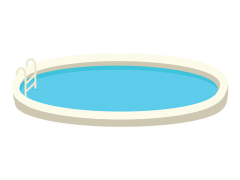 Swimming Pool with Ladder Clip Art