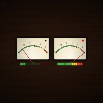 Professional Audio Level Meters VU Meter Sound Recording Visualization