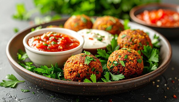 Falafel arabische K&uuml;che frisch serviert