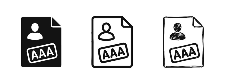 Resume Document and Personal Profile Rating Icons
